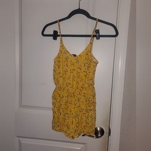 Cute Yellow Floral Romper